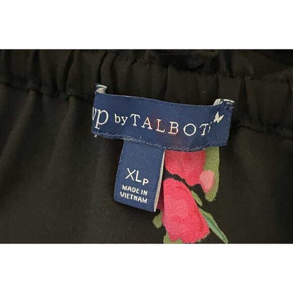 RSVP Talbots Smocked Top Colorful Floral Blouse Elasticized Neckline Women's XLp - Picture 9 of 12